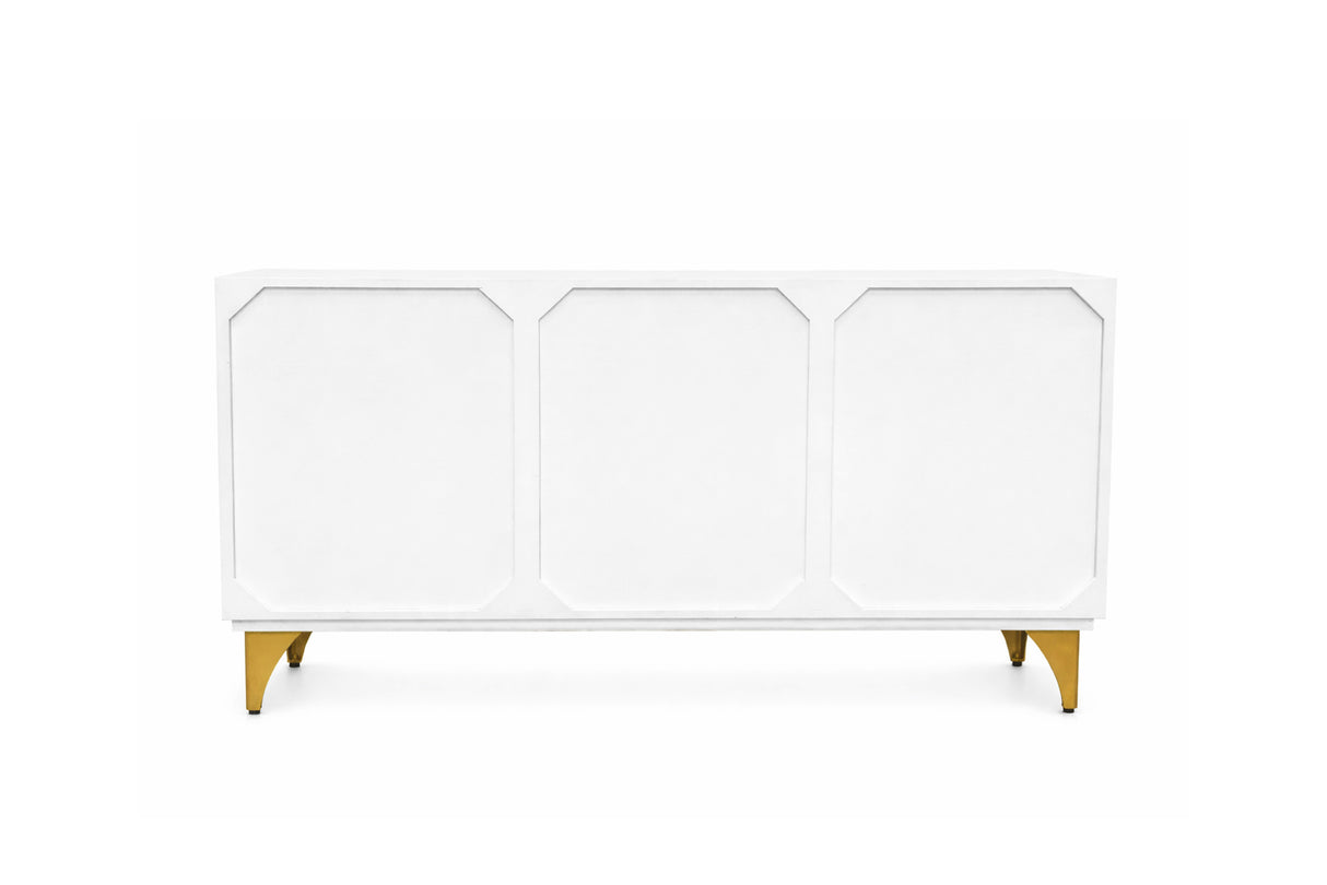 Sideboard GOLDEN SUNSET 140cm 3D Mangoholz weiß