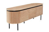 TV-Board ATELIER 160cm natural oak wood look w/ black legs