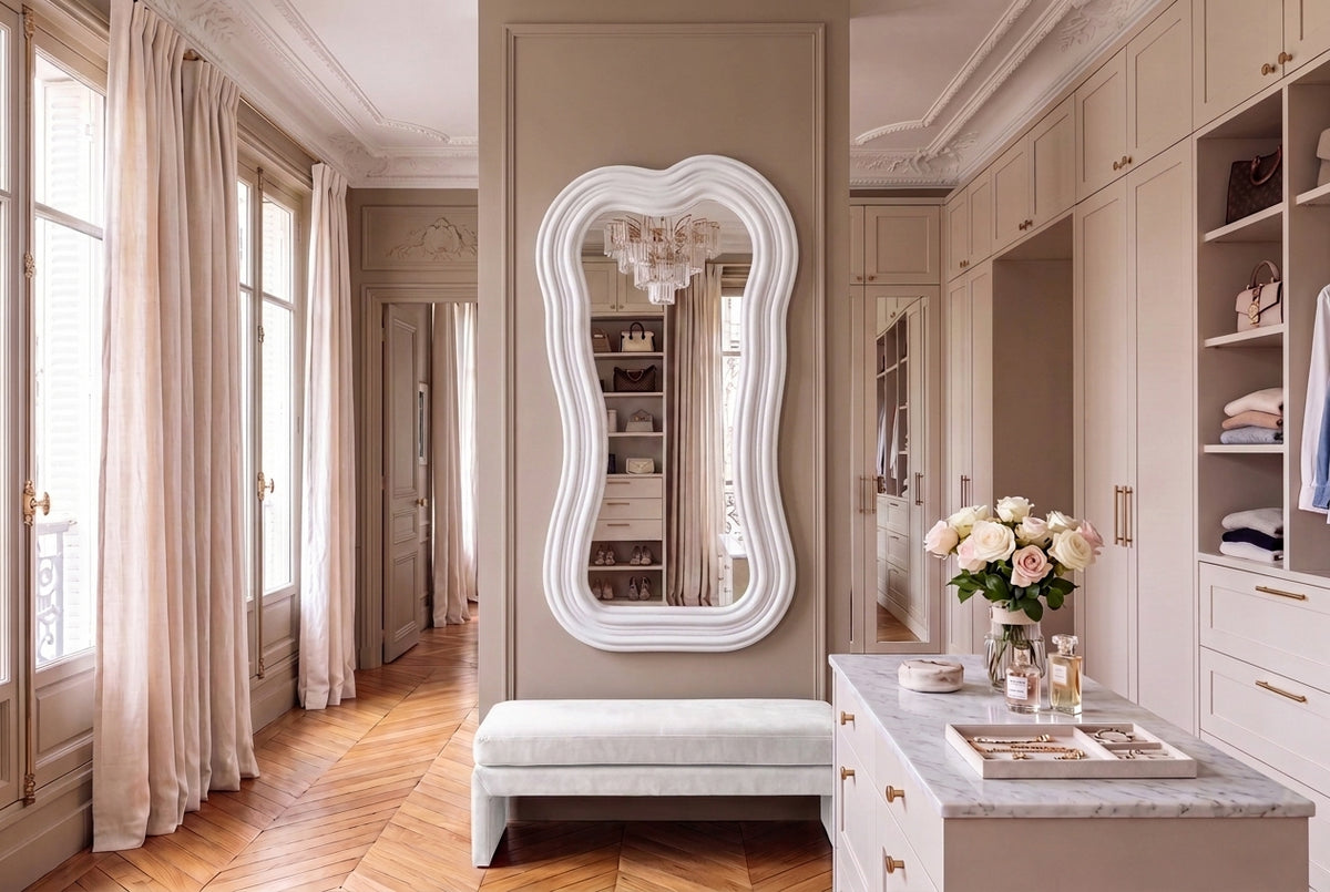 Wall mirror ALICE II 100cm white