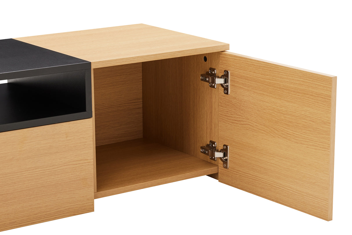 TV-Board LOFT 160cm hanging natural black