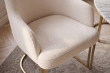 Chair EXTRAVAGANCIA w/ armrests beige champagne gold