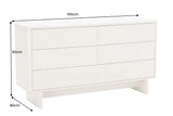 Sideboard SAVOY 150cm 3D white w/ white marble ceramic top
