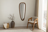 Wall mirror ORGANIC 120cm massive wood walnut wood look