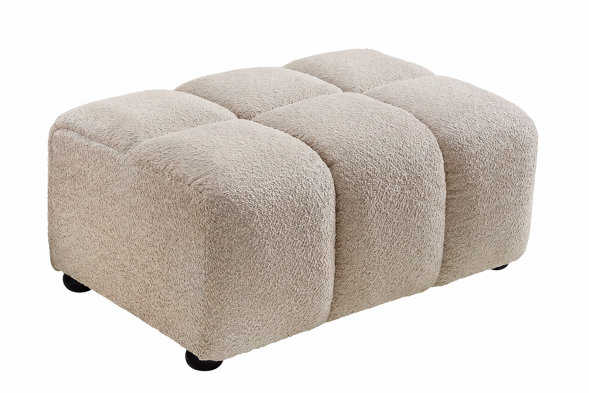Hocker CLOUD 100cm Bouclé Champagner-Greige