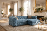 Sofa MODERN BAROCK 235cm 3-Sitzer Samt petrol
