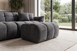 Hocker CLOUD 100cm Samt grau