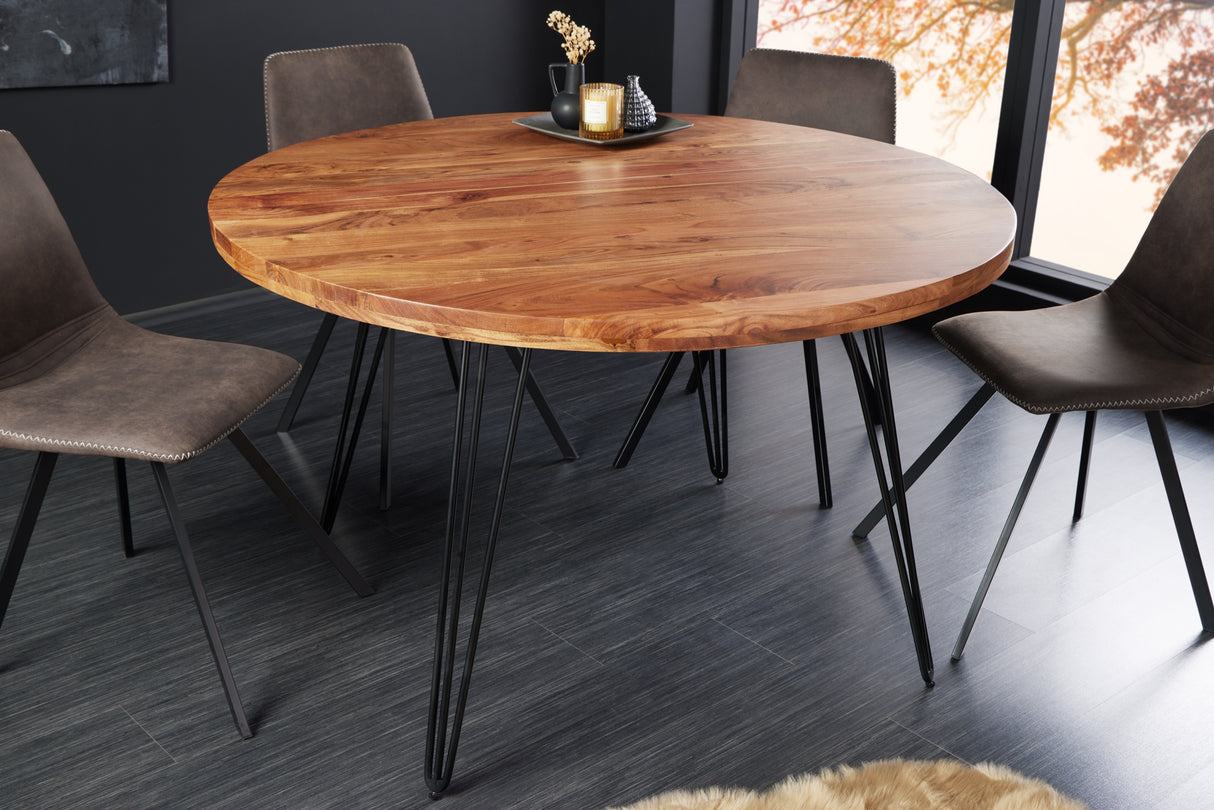 Dining table SCORPION 120cm round acacia natural