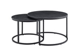Coffee table ELEGANCE 75cm set of 2 ceramic grey