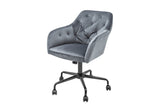 Office chair THE DUTCH COMFORT 46-55cm with armrests velvet grey