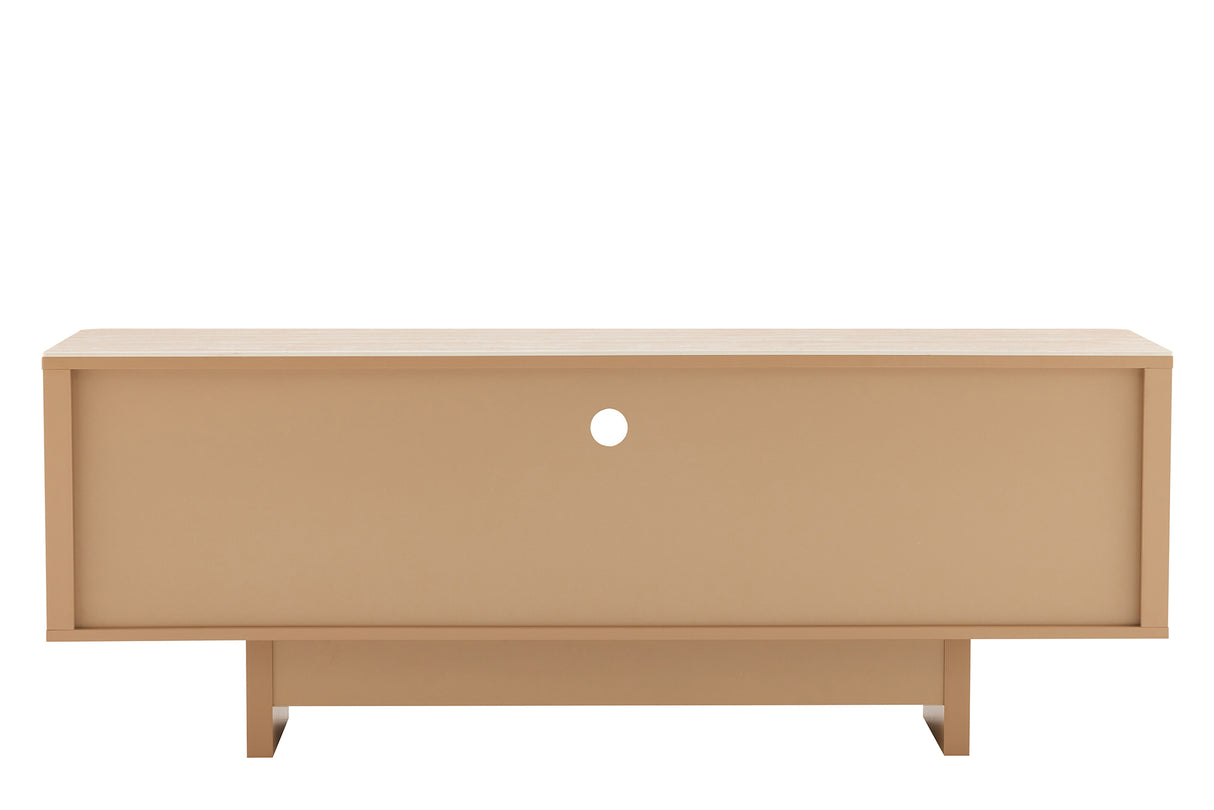 TV Board SAVOY 150cm 3D natural w/ travertine marble ceramic top