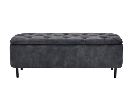 Sitztruhe EN VOGUE 120cm mit Stauraum Samt grau