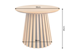 Coffee table VALHALLA WOOD Ø 50cm round oak wood veneered natural