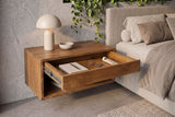 Bedside table PURE 50cm hanging mango wood brown honey finish