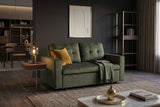 Schlafsofa SMART 140cm 2-Sitzer Samt Grün
