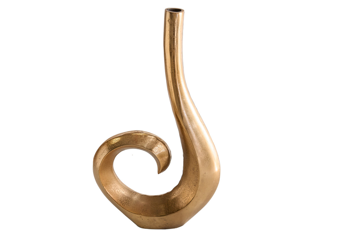 Vase WAVE L 47cm gold aluminium