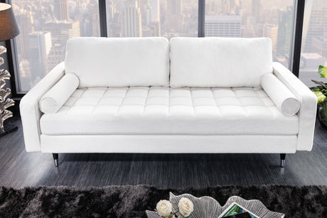 Sofa COZY 220cm 3-seater bouclé white