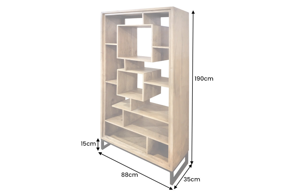 Regal CUBUS 190x88cm Akazienholz honigfarben