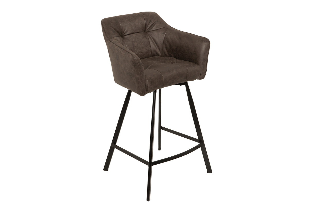 Bar chair LOFT with armrests microfibre taupe grey