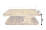 Coffee table GOA 105cm w/ storage space sheesham wood brown