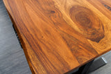 Schreibtisch MAMMUT 160cm Tischplatte Sheesham Holz höhenverstellbar ohne Beine