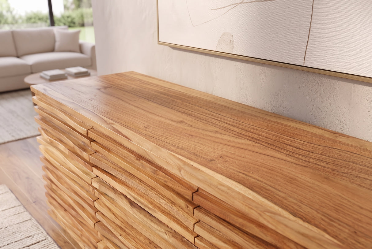 Sideboard RELIEF 160cm Akazienholz natur