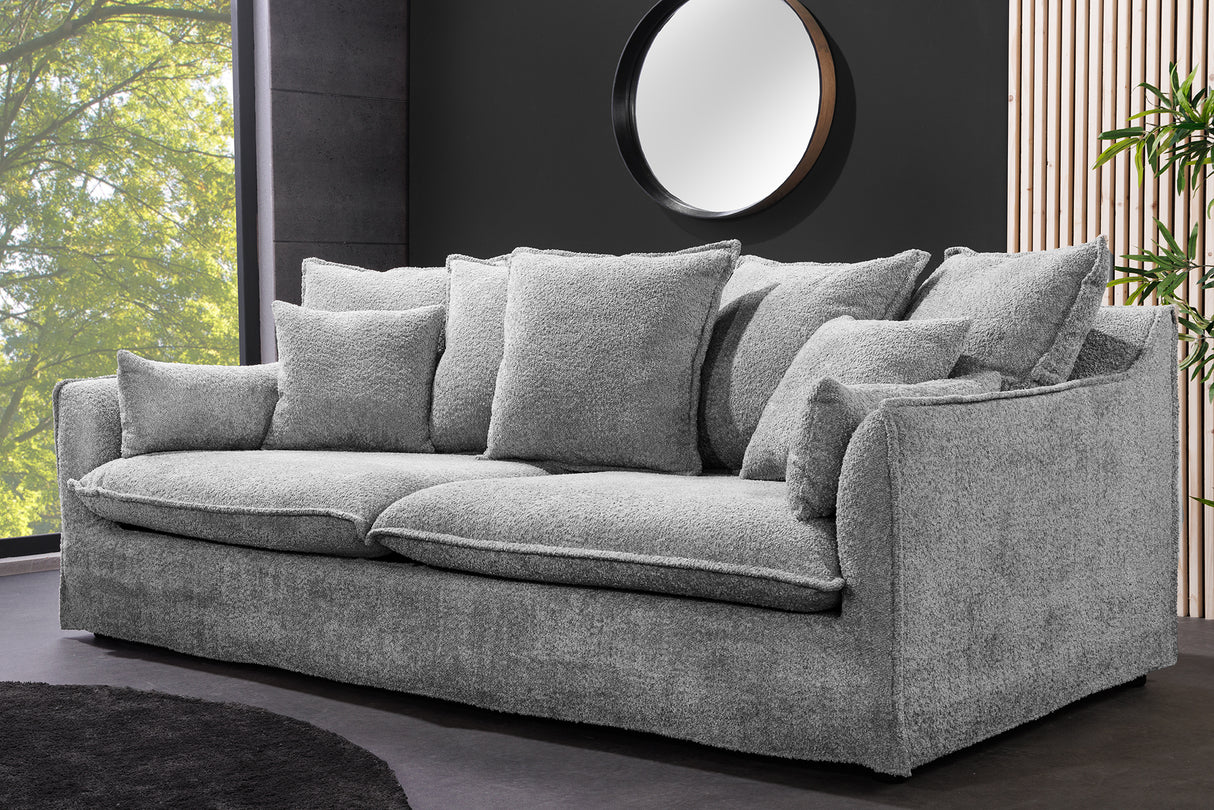 Sofa HEAVEN 200cm removable cover bouclé grey