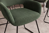 Chair MUSTANG with armrests cord green