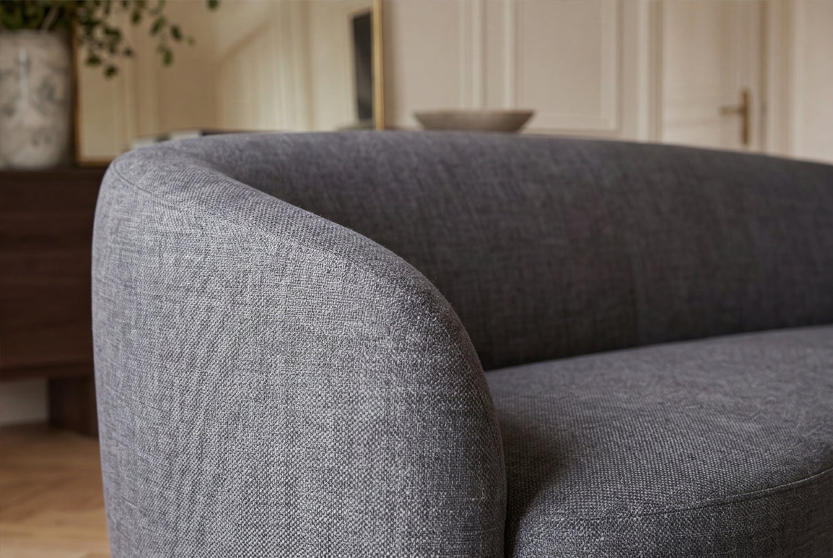 Sofa ELEMENTAL 180cm 2-Sitzer Samt Graphitgrau