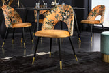 Chair PRÊT-À-PORTER BOUTIQUE velvet yellow w/ golden foot caps