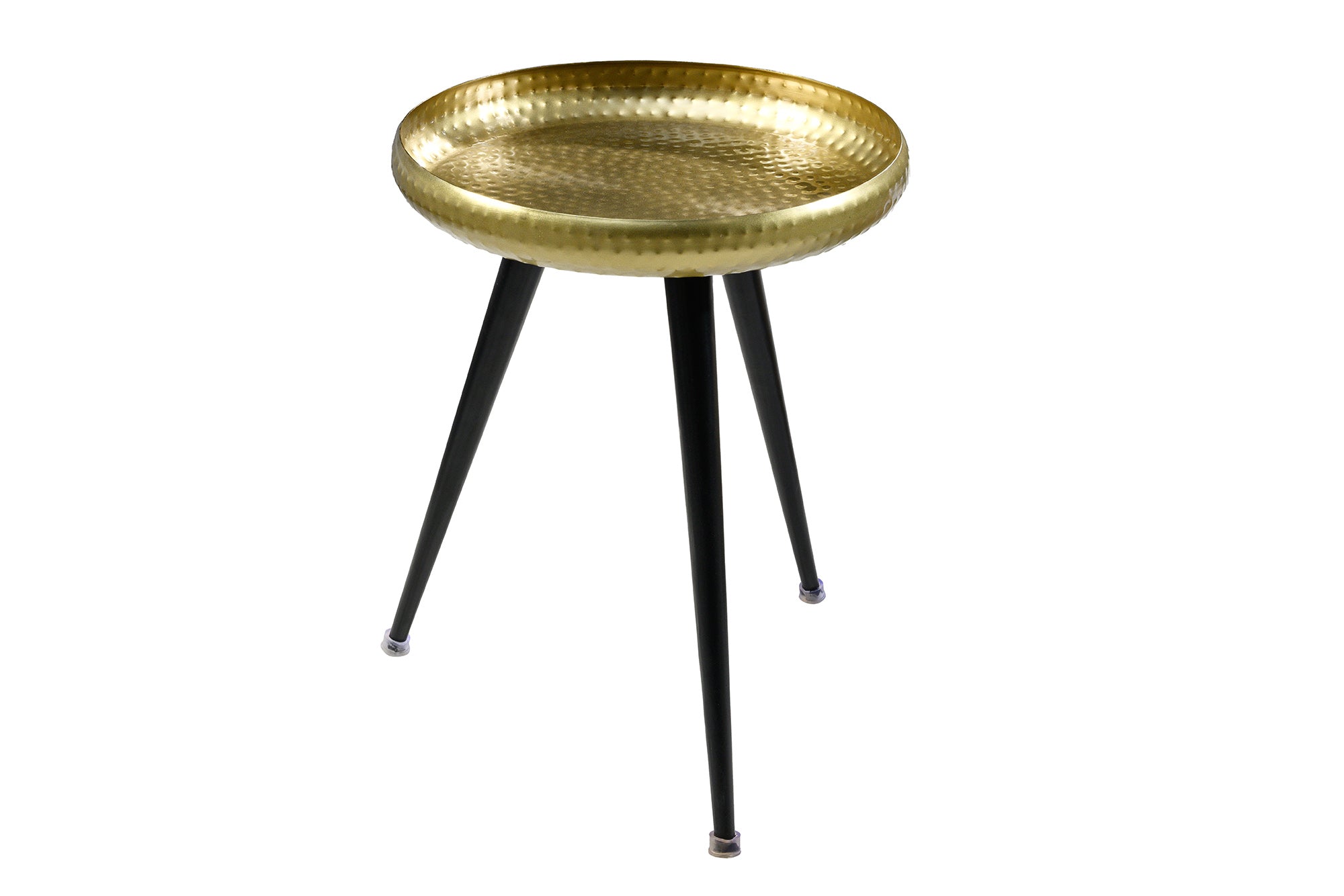 Living - Masuta laterala ORIENT 45cm,design lovitura de ciocan,alama aurie