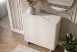 Highboard SAVOY 130cm 3D w/ white marble ceramic top