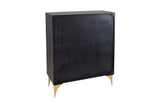 Highboard GOLDEN SUNSET 120cm 3D mango wood black gold