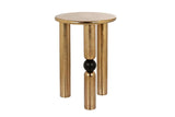 Side table ABSTRACT 55cm w/ black bullet gold