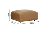 Hocker BIG GEORGE 95cm Leder Cognac