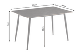 Dining table MILANO 120cm ceramic grey