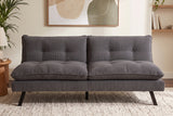 Sofa bed COCOONING 190cm 3-seater cord grey