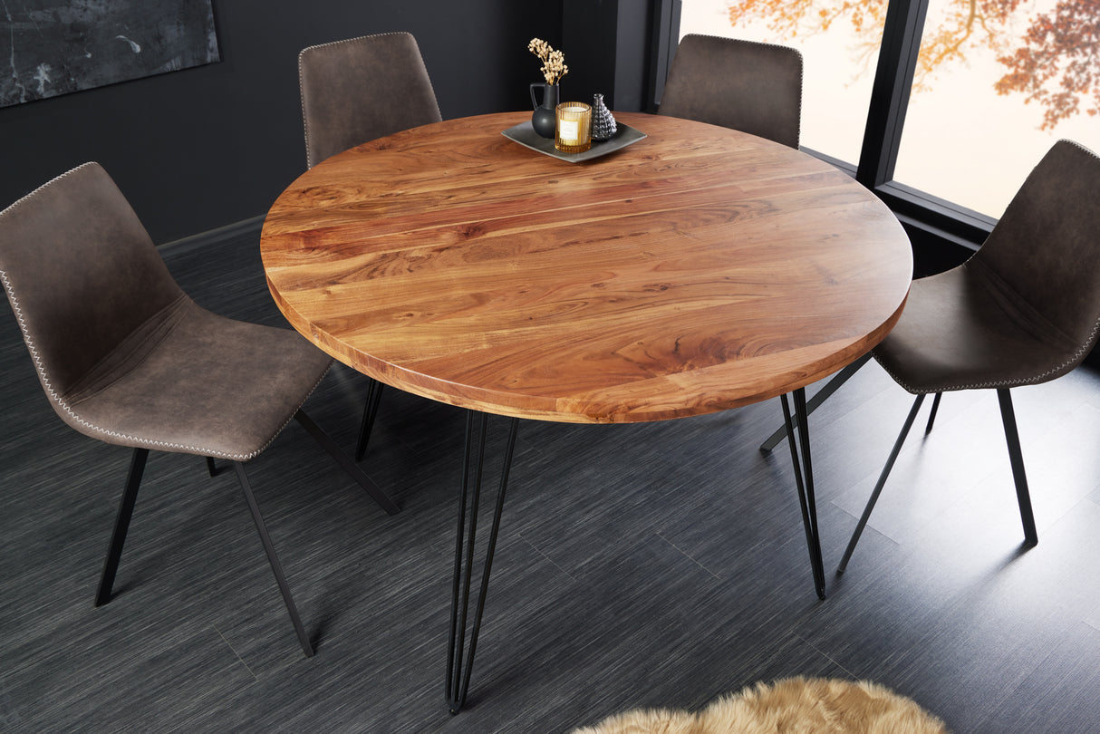 Dining table SCORPION 120cm round acacia natural