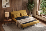 Sleeping chair SMART MULTIFUNCTION 140cm velvet mustard yellow