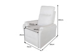 Cinema armchair HOLLYWOOD electrically adjustable textured fabric beige