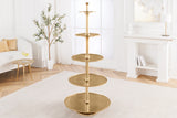 Etagere ABSTRACT 150cm 5 trays gold