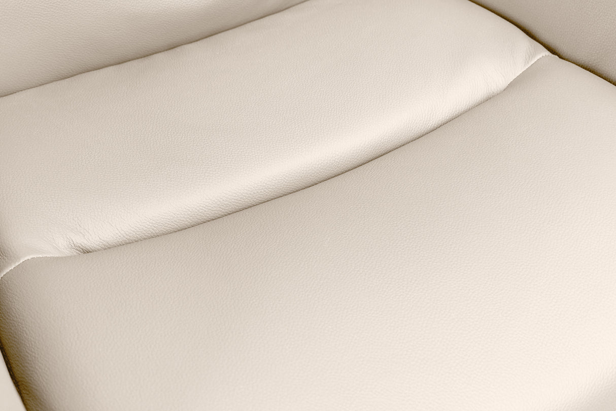 Drehsessel BIG GEORGE 360° mit Armlehnen, Leder und Mikrofaser, beige