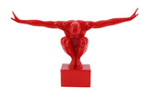Decoration figure HIGH DIVER 50cm handmade athlete sculpture red