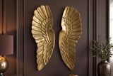 Wall decoration FALLEN ANGEL 65cm angel wings antique gold
