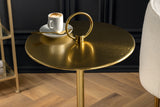 Beistelltisch ELEGANCE 60cm Tablett gold schwarz Marmor