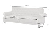 Schlafsofa MAISON BELLE AFFAIRE 220cm Bouclé Greige