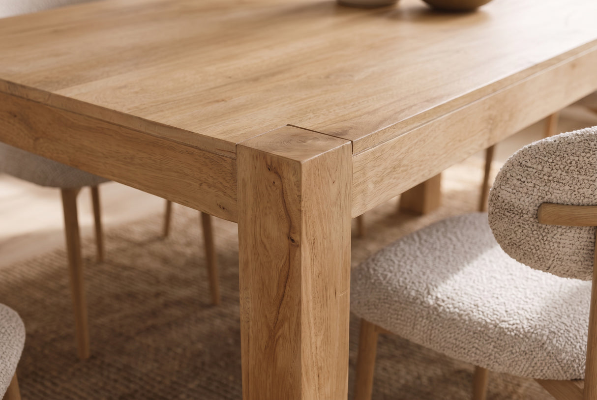 Esstisch MAKASSAR 160cm Mangoholz creme-natur