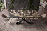 Esstisch INFINITY 180-220-260cm ausziehbar Keramik Marmoroptik taupe