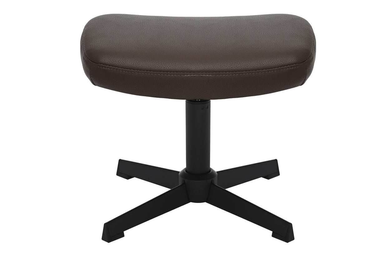 Hocker VOGUE 45cm drehbar Kunstleder braun mit schwarzem Metallgestell
