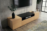 TV-Platte LOFT 160 cm naturschwarz