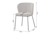 Stuhl LYON Metallgestell schwarz graubeige